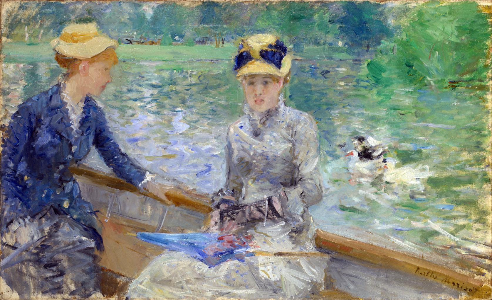 le lac du bois de boulogne par berthe morisot