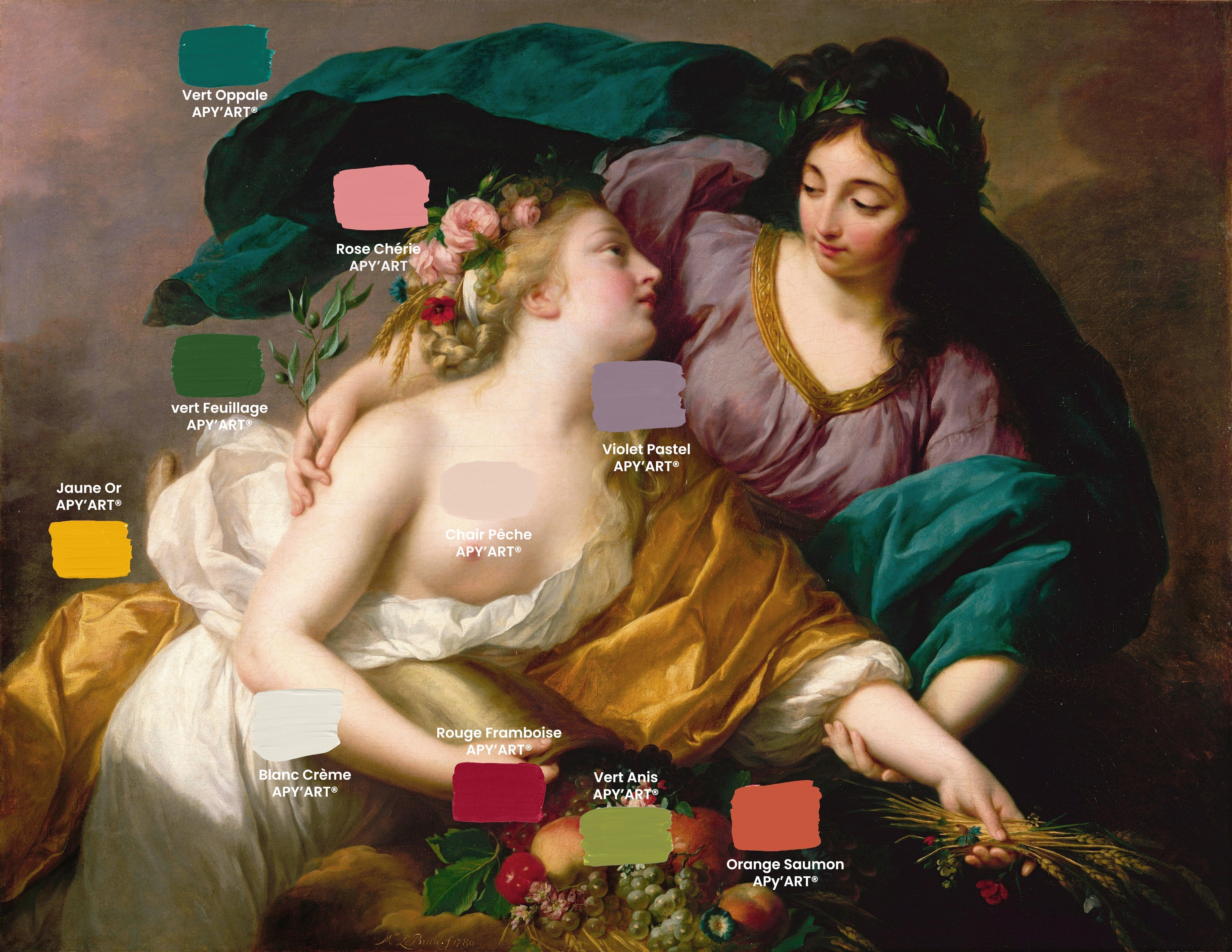 Découvrez la palette d’Élisabeth Vigée-Lebrun à travers La Paix ramenant l’Abondance (1780)