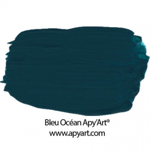 Peinture acrylique Bleu océan application